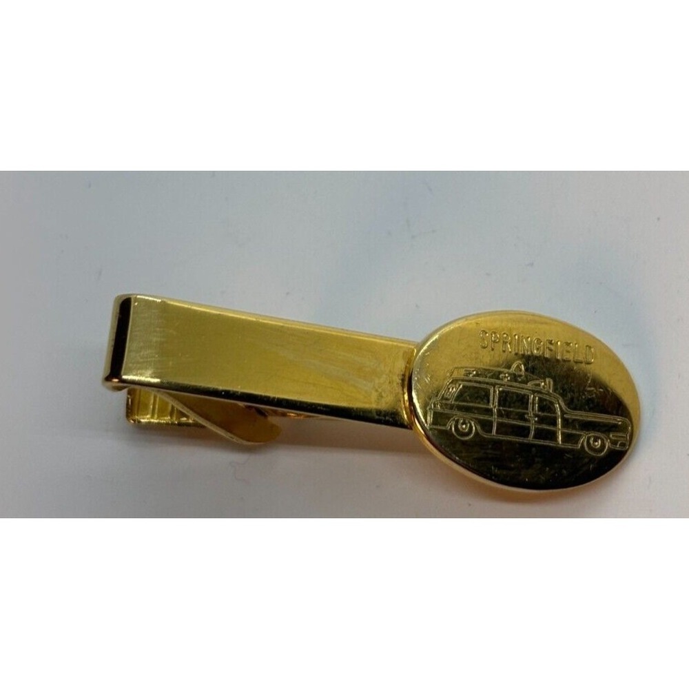 Vintage Tie Bar in Gold Tone with Springfield Ambulance AMC Medical Corp